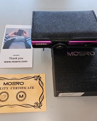 Portafoglio MOERO saffiano viola zip RFID