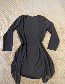 Cardigan nero velato