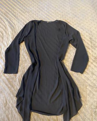 Cardigan nero velato