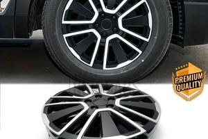 4 Copricerchi per FIAT 13'' Pollici Silver e Nere