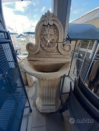 Fontana a muro decorativa pietra ricostruita h115