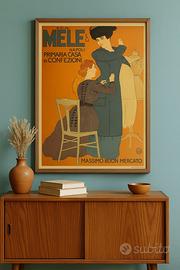 Manifesto 1970 riedizione liberty Confezioni Mele