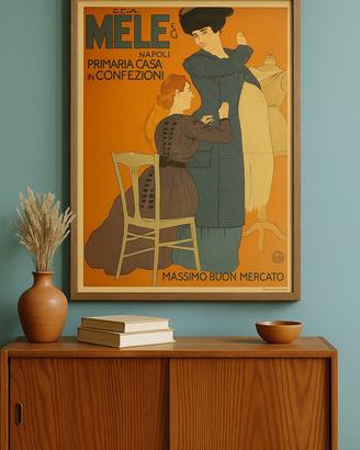 Manifesto 1970 riedizione liberty Confezioni Mele