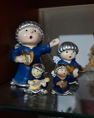 statuette angeli blu