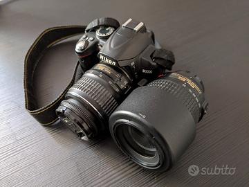 Nikon D3000 + 2 obiettivi Nikkor