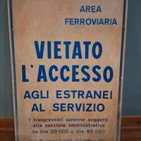 cartello area ferroviaria 