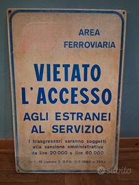 cartello area ferroviaria 