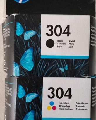 Cartucce INKJET Stampante HP 304 NERO + COLORI