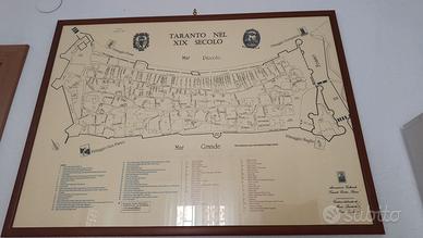 Quadro Mappa "Taranto nel XIX secolo" 