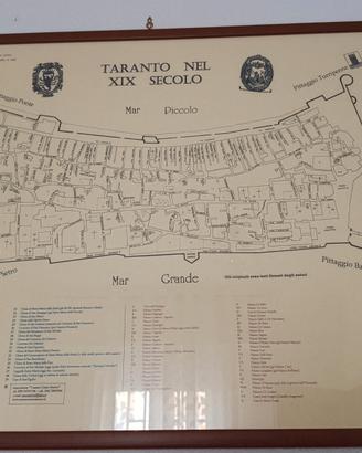 Quadro Mappa "Taranto nel XIX secolo" 