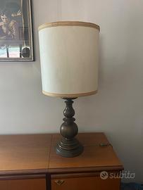 Lampada da tavolo vintage in argentone
