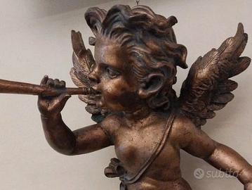 Angelo trombettista in resina Altezza cm 43