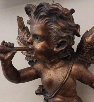 Angelo trombettista in resina Altezza cm 43