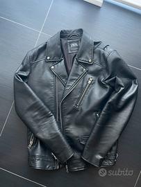 Giacca in pelle nera ZARA - Taglia L