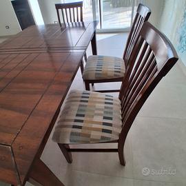 tavolo legno massello piu 6 sedie