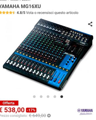MIXER YAMAHA MG16XU