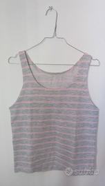 Canotta a righe felpata