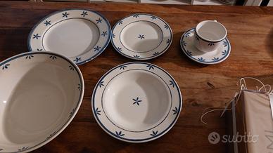 servizio piatti ikea bianco blu