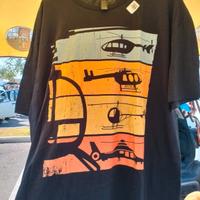 T-shirt uomo maglia XXL elicottero motore aereo