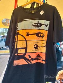 T-shirt uomo maglia XXL elicottero motore aereo