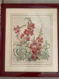 China su carta fiori