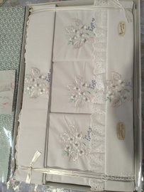 Parure matrimoniale 100x100 cotone finissimo