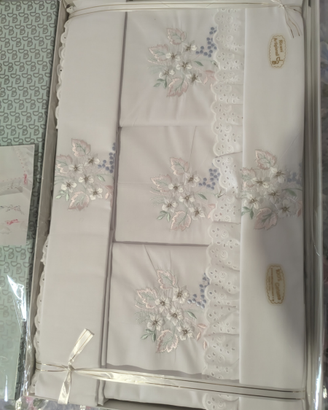 Parure matrimoniale 100x100 cotone finissimo
