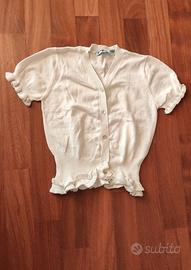 Golfino in cotone bianco "BIMBUS", tg 11-12 an