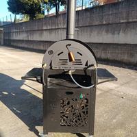 Forno a gas con carrello