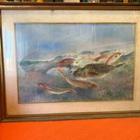 Quadro Olio Omiccioli pesci