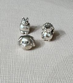 Lotto 3 Charm PANDORA Animali Argento 925
