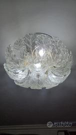 Plafoniera lampadario 65cm murano vetro foglie