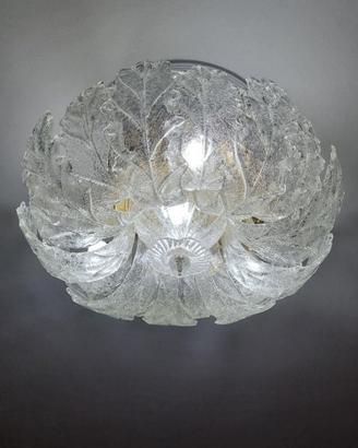 Plafoniera lampadario 65cm murano vetro foglie