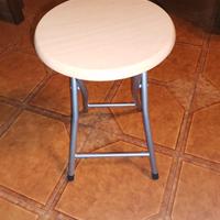 Sgabello Pieghevole Seduta Legno Imbottita D30 H45
