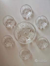 Servizio da macedonia in vetro anni '80 