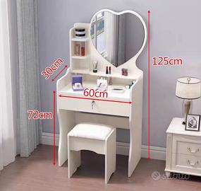 Postazione trucco specchiera console toletta