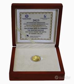 Moneta Sterlina 200€ Maria Callas 2023 oro