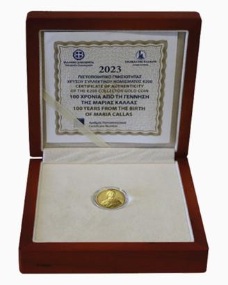 Moneta Sterlina 200€ Maria Callas 2023 oro