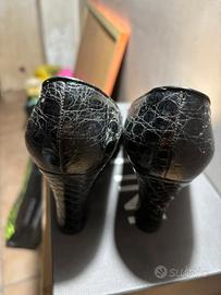 Scarpe vintage in vero coccodrillo