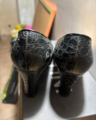 Scarpe vintage in vero coccodrillo