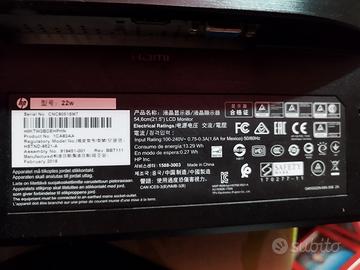 hp 22 schermo 