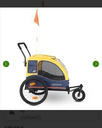 Rimorchio per bici HAFENBANDE Cabby L con 2 ganci