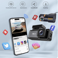 Dash Cam 4K Ultra HD con Grandangolo a 140° e Funz