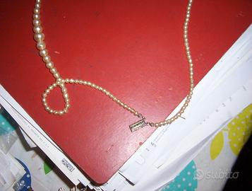 COLLANINA PERLE CHIUSURA ARGENTO