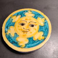 Maiolica originale Sole - E. Boria Caltagirone VTG