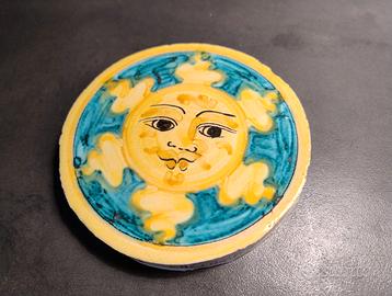 Maiolica originale Sole - E. Boria Caltagirone VTG