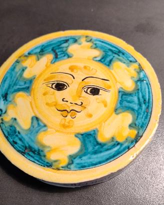 Maiolica originale Sole - E. Boria Caltagirone VTG