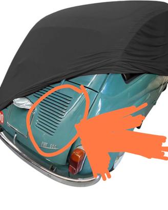 Mascherina x fiat 600 parafreddo in gomma