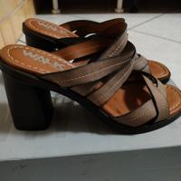 🟤 Sandali Donna Marroni con Tacco Melluso Walk