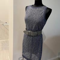 Abito Liu.Jo con cintura in vera pelle grigia